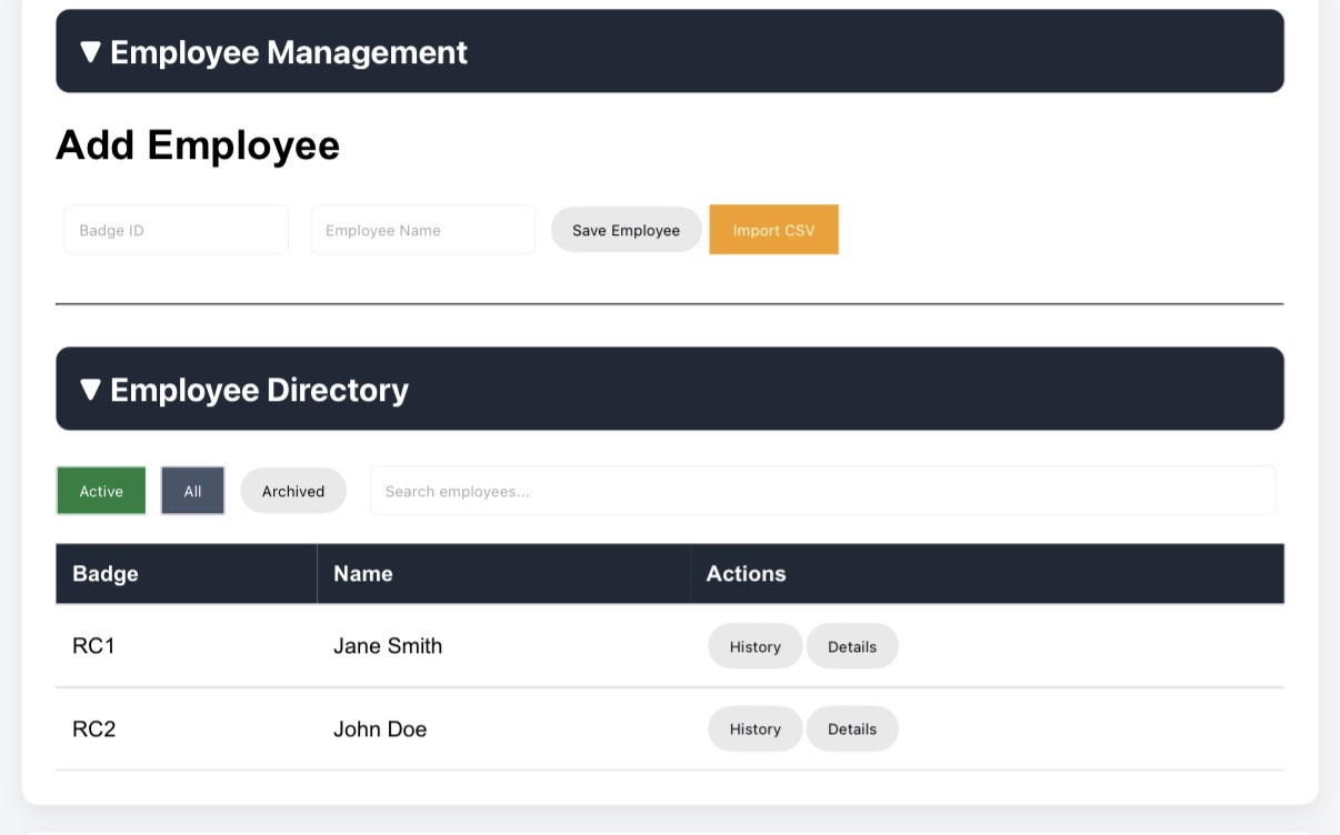 RollCall employee management directory and employee search